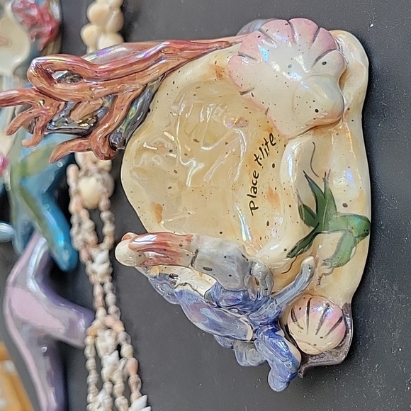 Blue Sky Heather Goldminc Clayworks Crab & Coral Ceramic T-lite Holder Seascape - Picture 7 of 7